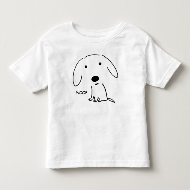 T-shirt Pour Les Tous Petits Puppy| Mignons Chiens coquelicots (Devant)