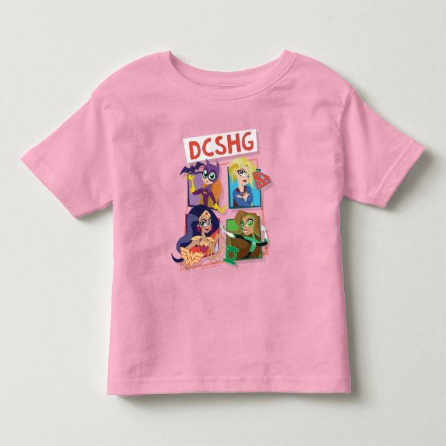 T-shirt Pour Les Tous Petits Quartet Filles DC Super Hero (Devant)