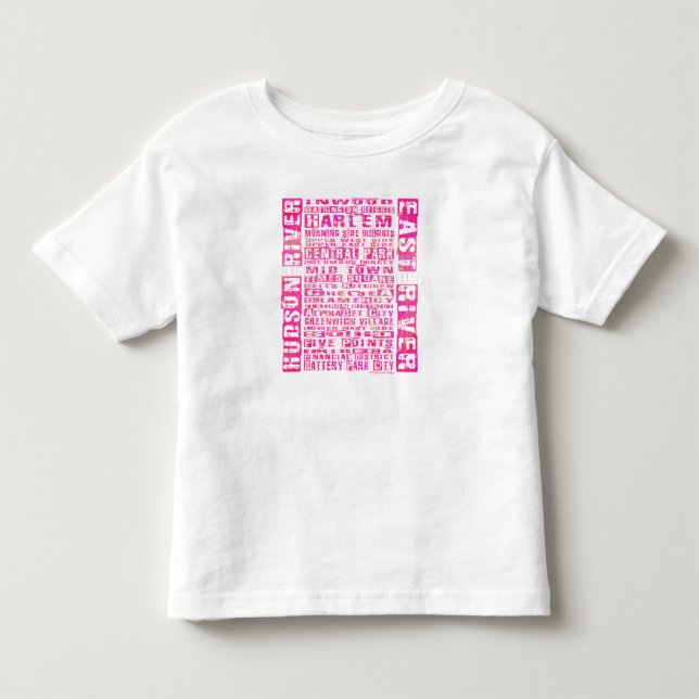 T-shirt Pour Les Tous Petits Quartiers NYC Hot Rose (Devant)