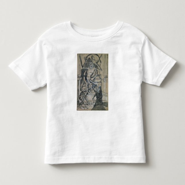 T-shirt Pour Les Tous Petits Quatre voleurs graves réveillent un fantôme (Devant)