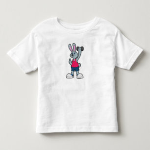 T-shirt Pour Les Tous Petits Rabbit à Fitness avec Dumbbell