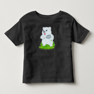 T-shirt Pour Les Tous Petits Raquette de tennis de l'ours polaire