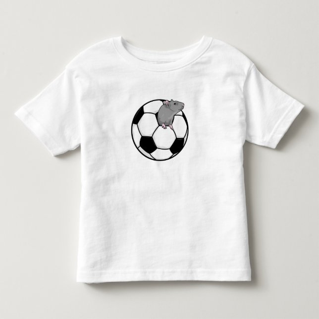 T-shirt Pour Les Tous Petits Rat avec balle de football (Devant)