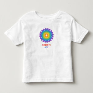 T-shirt Pour Les Tous Petits Rayonner de Joie - Mandala Arc-en-Ciel Explosion S