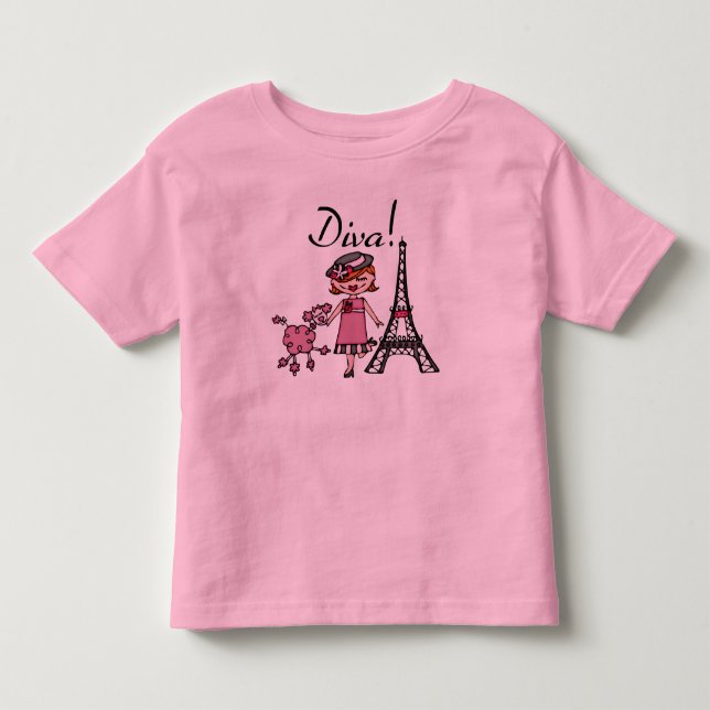 T-shirt Pour Les Tous Petits Red Hair Diva (Devant)