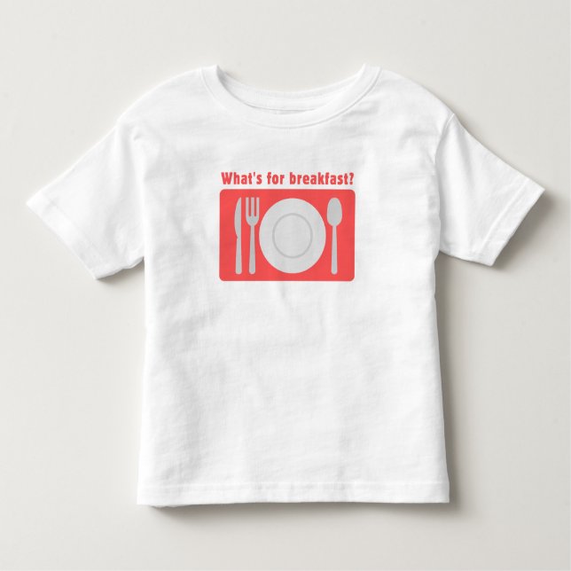 T-shirt Pour Les Tous Petits Red Set de table What's for Breakfast (Devant)