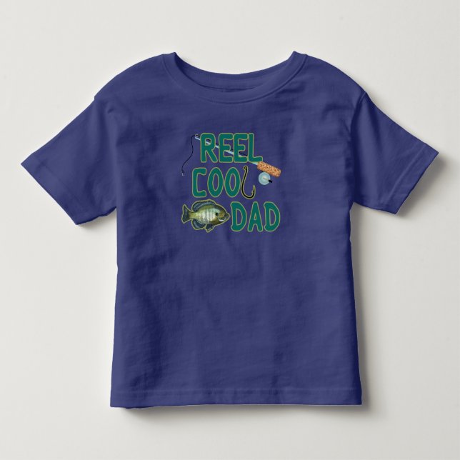 T-shirt Pour Les Tous Petits Reel Cool Papa | Poteau de pêche (Devant)