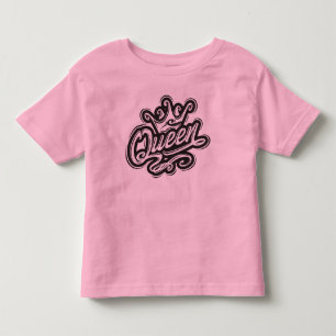 T-shirt Pour Les Tous Petits Reine avec couronne, conception de la typographie