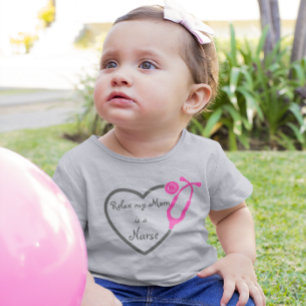 T-shirt Pour Les Tous Petits Relax Ma Mère Est Une Infirmière Du Cœur Stethosco