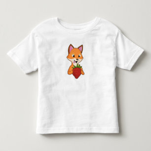 T-shirt Pour Les Tous Petits Renard avec fraise