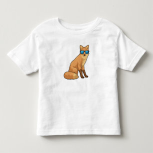 T-shirt Pour Les Tous Petits Renard avec lunettes de soleil