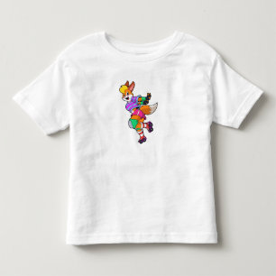 T-shirt Pour Les Tous Petits Renard comme Patineur Inline avec Patinage Inline