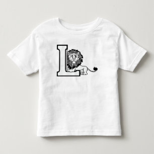 T-shirt Pour Les Tous Petits Rencontre joueuse de Lion avec la Lettre L
