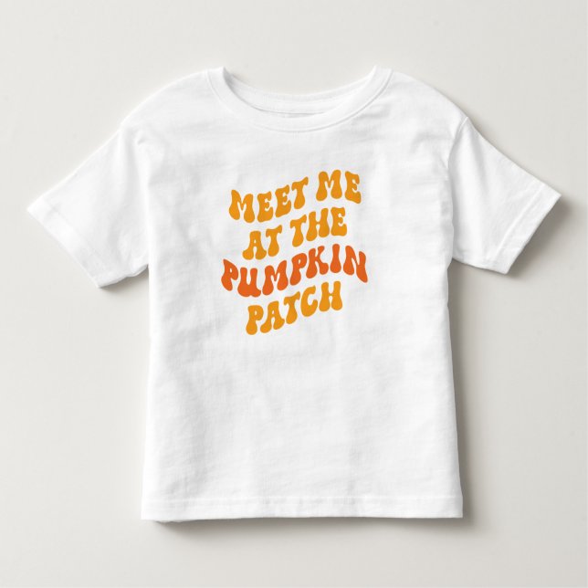 T-shirt Pour Les Tous Petits Rencontrez-Moi Au Patch Citrouille (Devant)