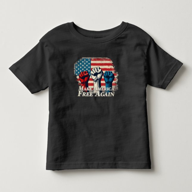 T-shirt Pour Les Tous Petits Rendre l'Amérique libre à nouveau (Devant)
