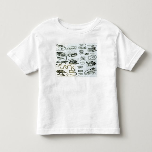 T-shirt Pour Les Tous Petits Reptiles, serpents et lézards (Devant)