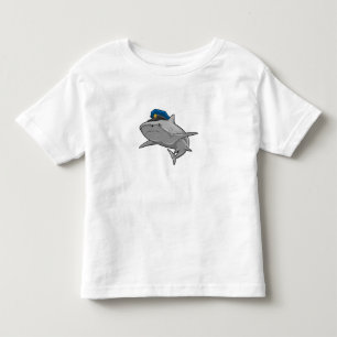 T-shirt Pour Les Tous Petits Requin en tant que policier Police