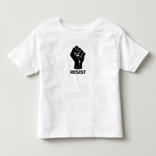 T-shirt Pour Les Tous Petits Résister avec le poing - en noir