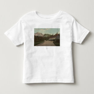 T-shirt Pour Les Tous Petits Ressorts de Longmire, WA - vue d'auberge de parc