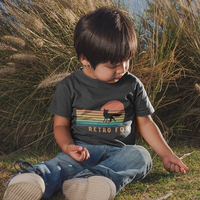 T-shirt Pour Les Tous Petits Retro Fox (Créateur téléchargé)
