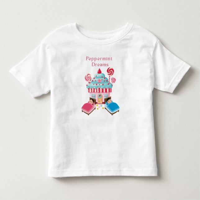 T-shirt Pour Les Tous Petits Rêves de menthe poivrée  (Devant)