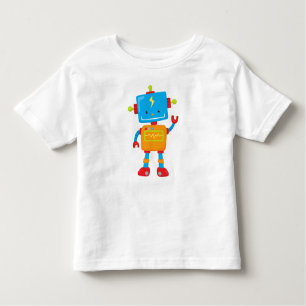 T-shirt Pour Les Tous Petits Robot mignon, Robot coloré, Robot drôle, Robot