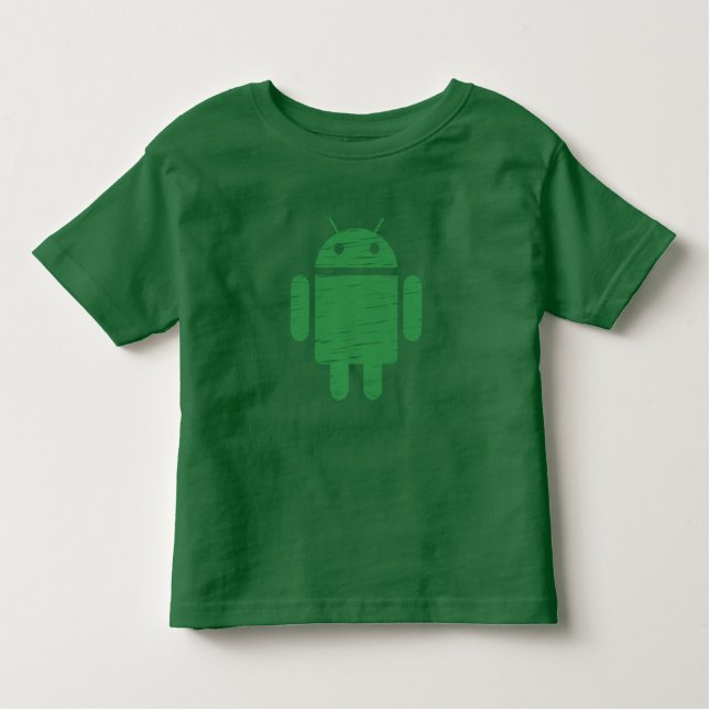 T-shirt Pour Les Tous Petits Robot vert mignon (Devant)