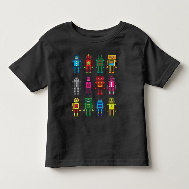 T-shirt Pour Les Tous Petits Robots cadeau Robotik Retro jouet plaisanter (Devant)