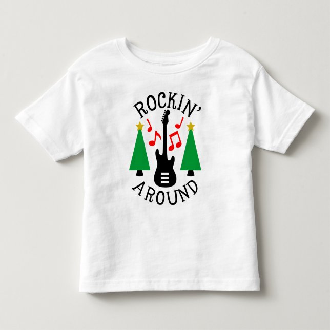 T-shirt Pour Les Tous Petits Rockin' autour de l'arbre de Noël (Devant)
