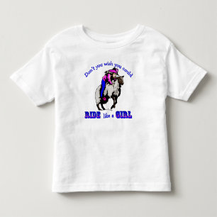 T-shirt Pour Les Tous Petits Rodeo Cowgirl Mutton Bustin" Voyage Comme Une Fill