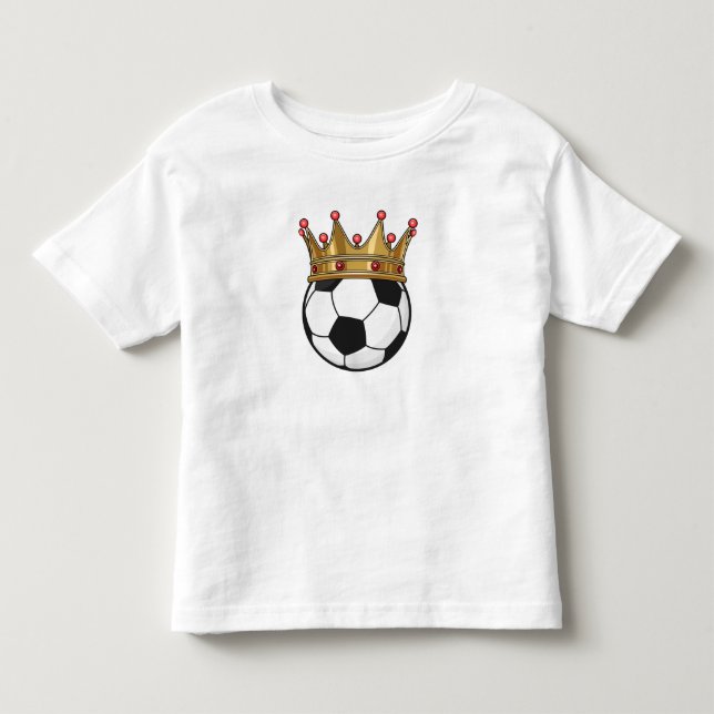 T-shirt Pour Les Tous Petits Roi de la Couronne de football (Devant)