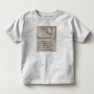 T-shirt Pour Les Tous Petits Romans 8:28 Bible Verse Toddler's Tee Shirt