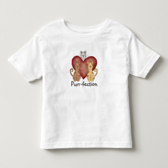 T-shirt Pour Les Tous Petits Ronronnement-fection de chats (Devant)