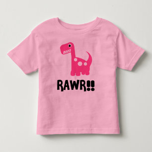 T-shirt Pour Les Tous Petits Rose de Rawr Dino