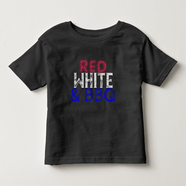 T-shirt Pour Les Tous Petits Rouge, blanc et barbecue (Devant)