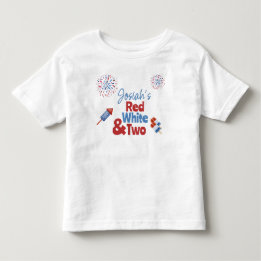 T-shirt Pour Les Tous Petits Rouge blanc et fête d'anniversaire