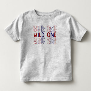 T-shirt Pour Les Tous Petits Rouge bleu sauvage un texte