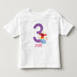 T-shirt Pour Les Tous Petits Rue Sésame   Anniversaire d'Elmo Girl