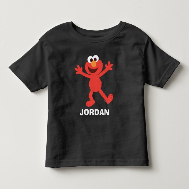 T-shirt Pour Les Tous Petits Rue Sésame | Bodysuit Elmo Baby personnalisé (Devant)