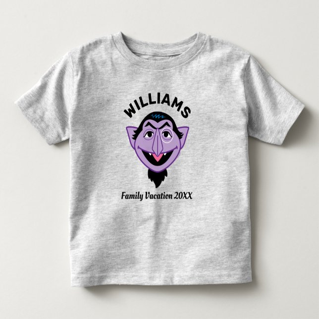 T-shirt Pour Les Tous Petits Rue Sésame | Count Vacances familiales (Devant)