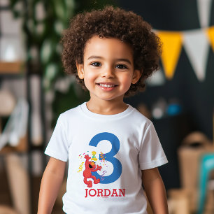 T-shirt Pour Les Tous Petits Rue Sésame   Elmo - Arc-en-ciel 3ème anniversaire