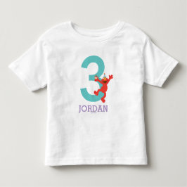 T-shirt Pour Les Tous Petits Rue Sésame | Elmo - Confetti 3ème anniversaire