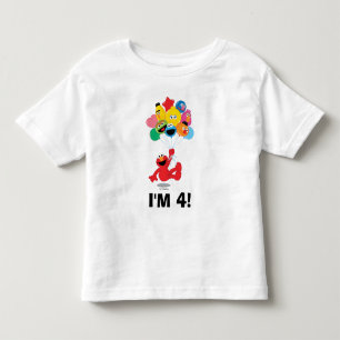 T-shirt Pour Les Tous Petits Rue Sésame   Elmo & Pals -4ème anniversaire
