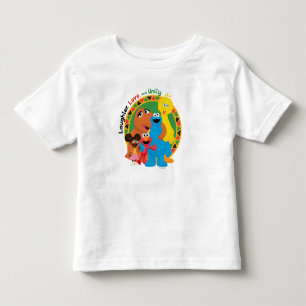 T-shirt Pour Les Tous Petits Rue Sésame Rire, amour et unité