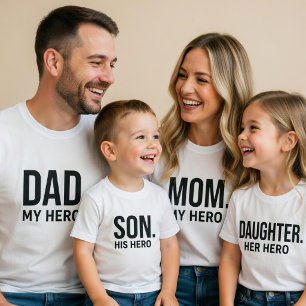 T-shirt Pour Les Tous Petits Sa chemise de héros est assortie aux tenues de pap