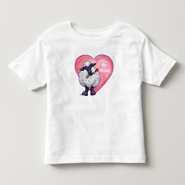 T-shirt Pour Les Tous Petits Saint Valentin au mouton (Devant)