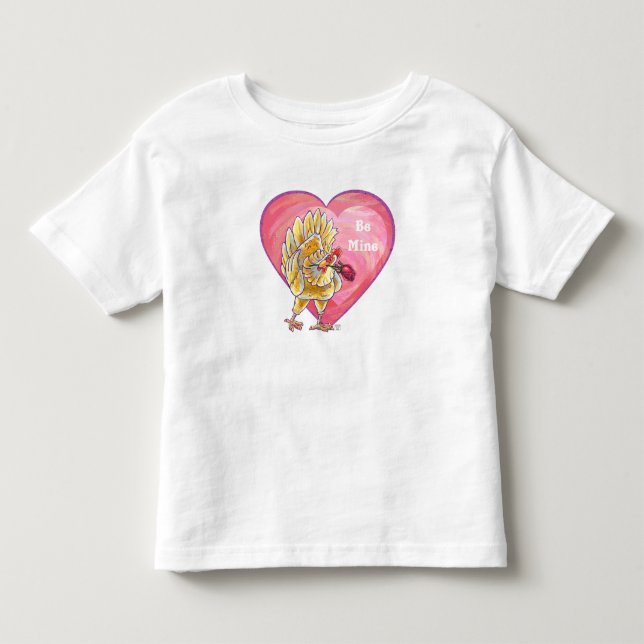 T-shirt Pour Les Tous Petits Saint-Valentin au poulet (Devant)