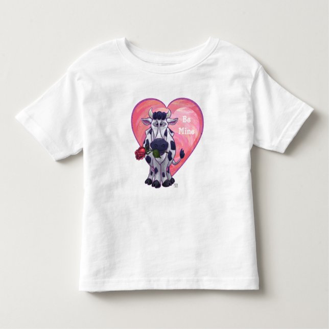 T-shirt Pour Les Tous Petits Saint Valentin de la vache (Devant)