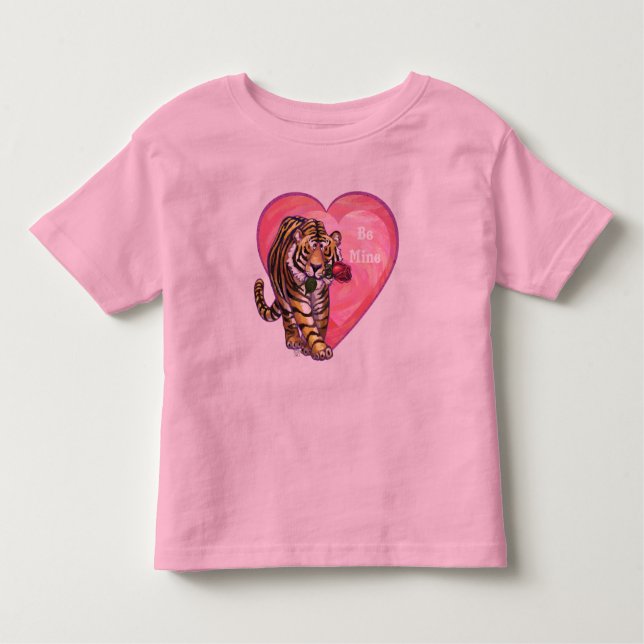T-shirt Pour Les Tous Petits Saint Valentin de Tigre (Devant)
