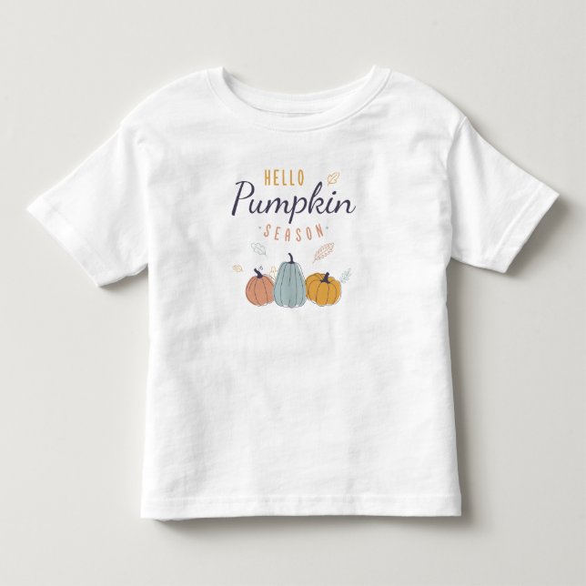T-shirt Pour Les Tous Petits Saison Citrouille Hello (Devant)